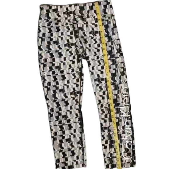 CALVIN klein womens size small cropped leggings elastic waist black - Picture 2 of 9